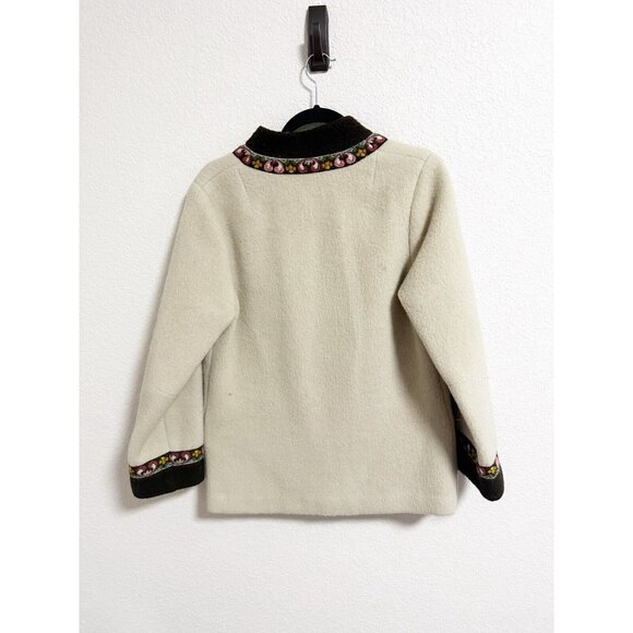 A.S Evebofoss Norway Vintage Scandinavian Wool Jacket Pewter Clasps Nordic Sz 42 - Picture 2 of 4